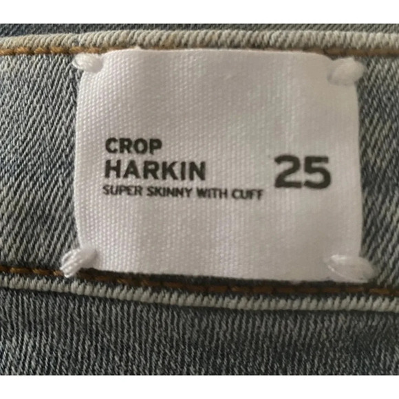 Hudson Harkin Crop Super Skinny With Cuff Jeans Womens Size 25 MSRP $175 (272) - Picture 6 of 10